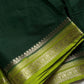 Semi Mysore Silk Saree – Dark Green