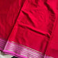 Semi Mysore Silk saree – Red & Pink