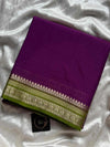 Semi Mysore Silk Saree – Violet with Green