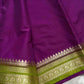 Semi Mysore Silk Saree – Violet with Green