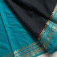 Semi Mysore Silk saree – Black & Blue