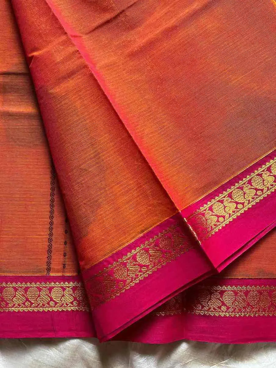 Zari & Thread Edit | Kanchi Cottons – Orange