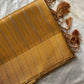 Golden Yellow Organza Tissue Saree with matching blouse,
