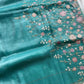 Soft organza saree with floral hand embroidery, flowy non-stiff drape by House of Thansha