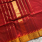 Mini Kattam maroon Chettinadu cotton saree with contrast border and running blouse, 6.3 meters, checked pattern