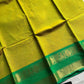 Green Chettinadu cotton saree with subtle weave and Ganga Jamuna border