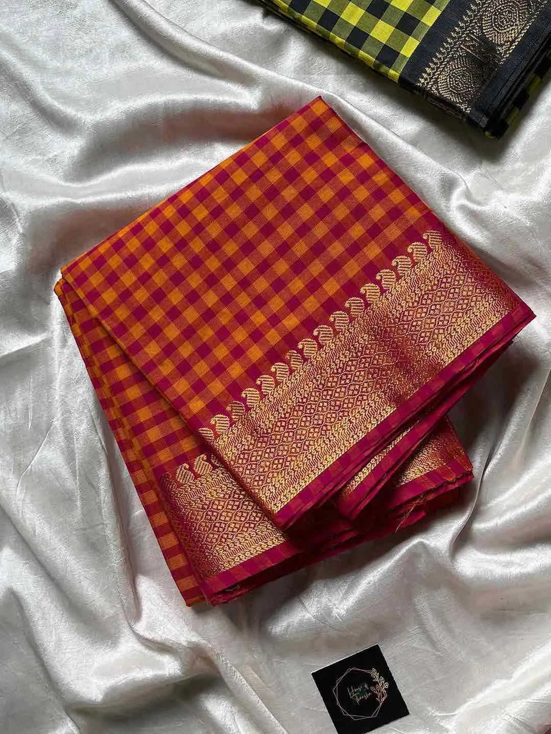 Mini Kattam – Pink Chettinadu cotton (Without Blouse)