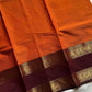 Subtle Weaves – Orange Kanchi Cotton Saree