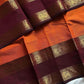 Subtle Weaves – Orange Kanchi Cotton Saree