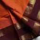Subtle Weaves – Orange Kanchi Cotton Saree