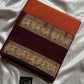 Subtle Weaves – Orange Kanchi Cotton Saree