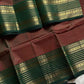 Kanchi cotton saree with subtle golden zari border – House of Thansha