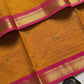 Kanchi Cotton Kattam Checks Saree – Yellow | Small Contrast Border | House of Thansha