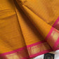 Kanchi Cotton Kattam Checks Saree – Yellow | Small Contrast Border | House of Thansha