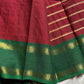 Kanchi cotton saree with Velthari weave and Ganga Jamuna border – House of Thansha