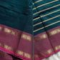 Kanchi Cotton Saree | Velthari Weave – Peacock Teal