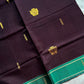 Devendra Vegan Weaves Coffee Brown Handloom Art Silk Saree with Contrast Border and Pallu | House of Thansha