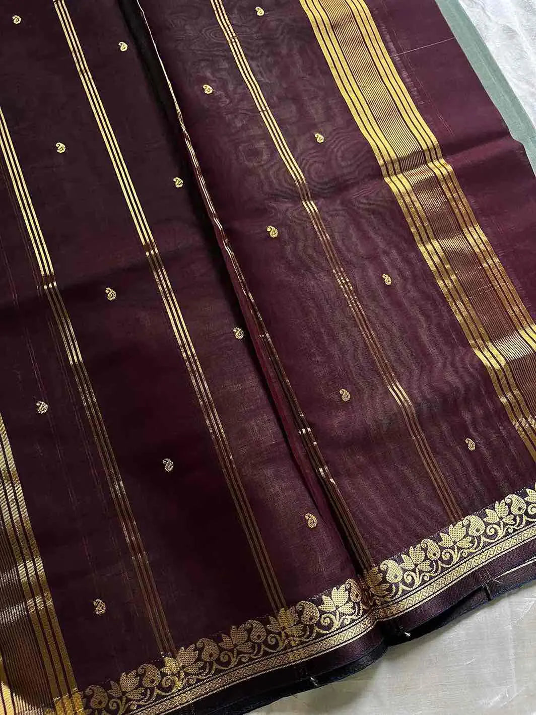 Vegan Weaves – Sea green Handloom Art Silk Saree