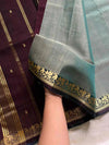 Vegan Weaves – Sea green Handloom Art Silk Saree