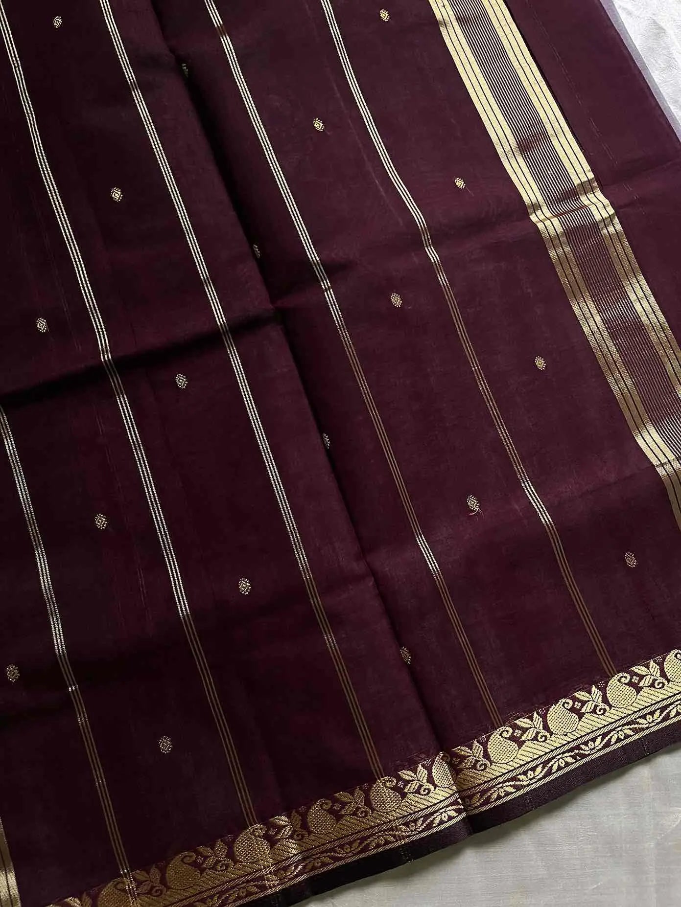 Vegan Weaves – Lavender Handloom Art Silk Saree