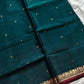 Vegan Weaves – Peacock green Handloom Art Silk Saree