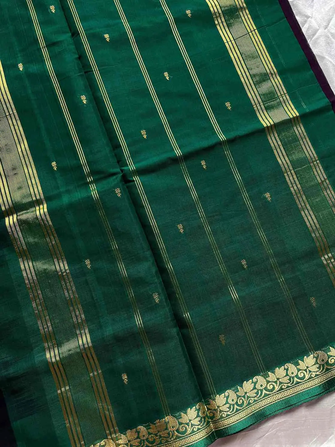 Vegan Weaves – Purple Handloom Art Silk Saree