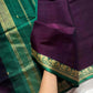 Vegan Weaves – Purple Handloom Art Silk Saree
