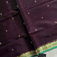 Vegan Weaves – Dark Purple Handloom Art Silk Saree
