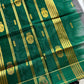 Vegan Silk Saree – Grey & Green | Handloom Art Silk