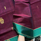 Vegan Silk Saree – Dark maroon | Handloom Art Silk