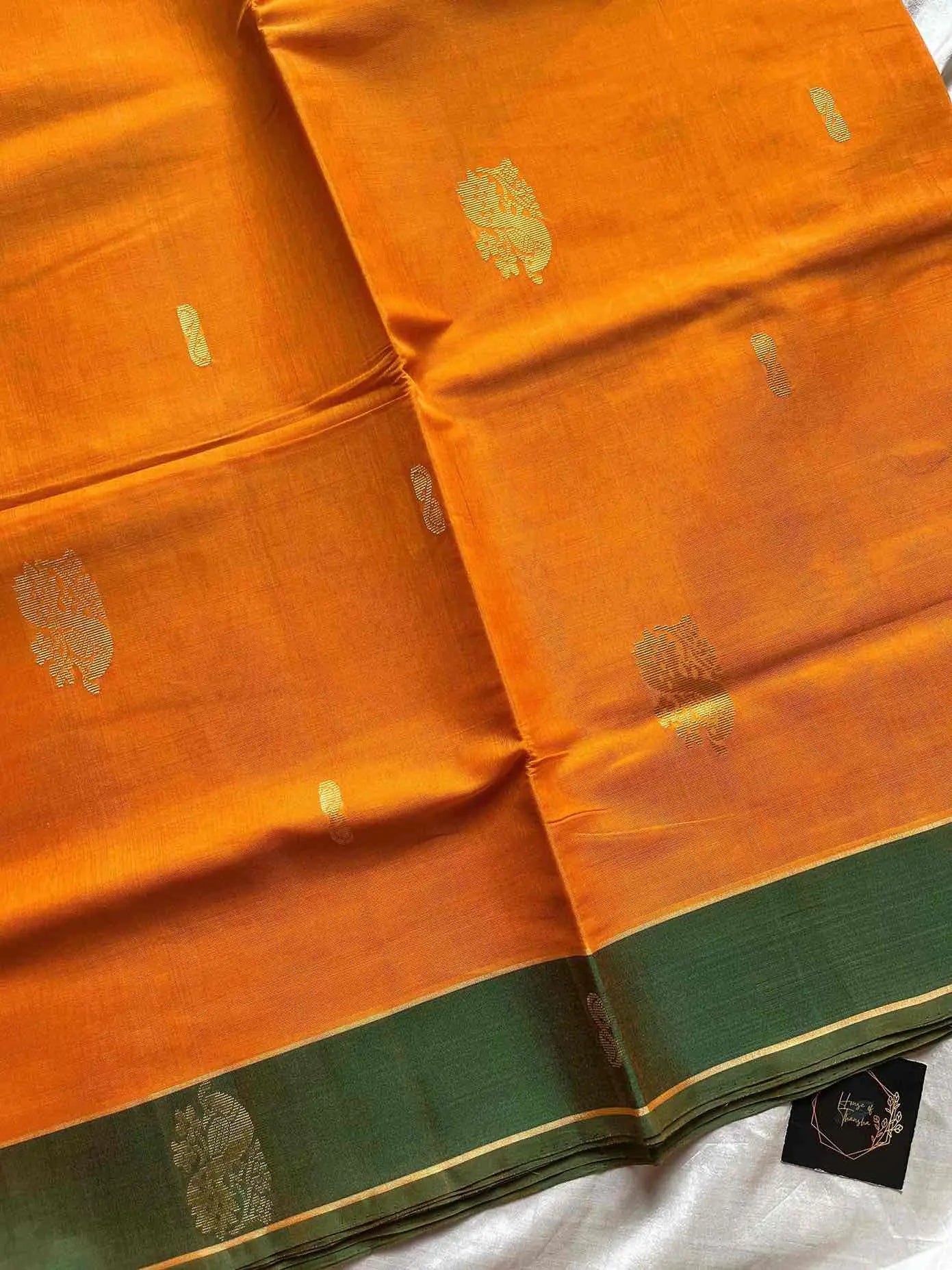 Vegan Silk Saree – Yellow | Handloom Art Silk
