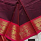 Vintage Loom Edit | Deep Maroon Kanchi Cotton Saree