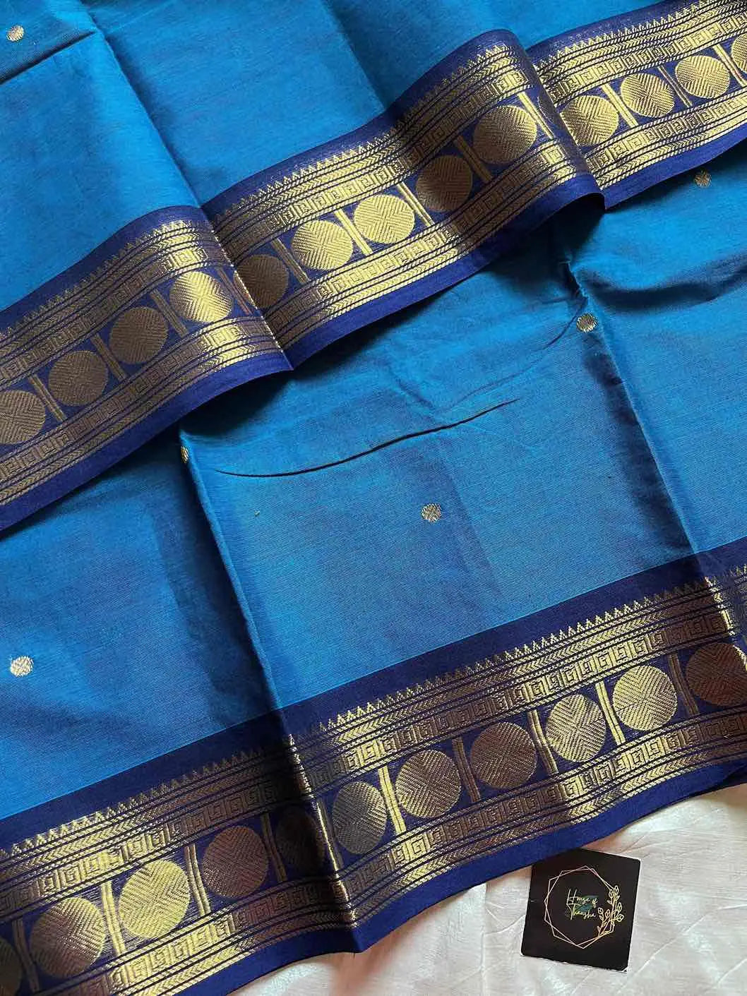 Vintage Loom Edit | Blue Kanchi Cotton Saree