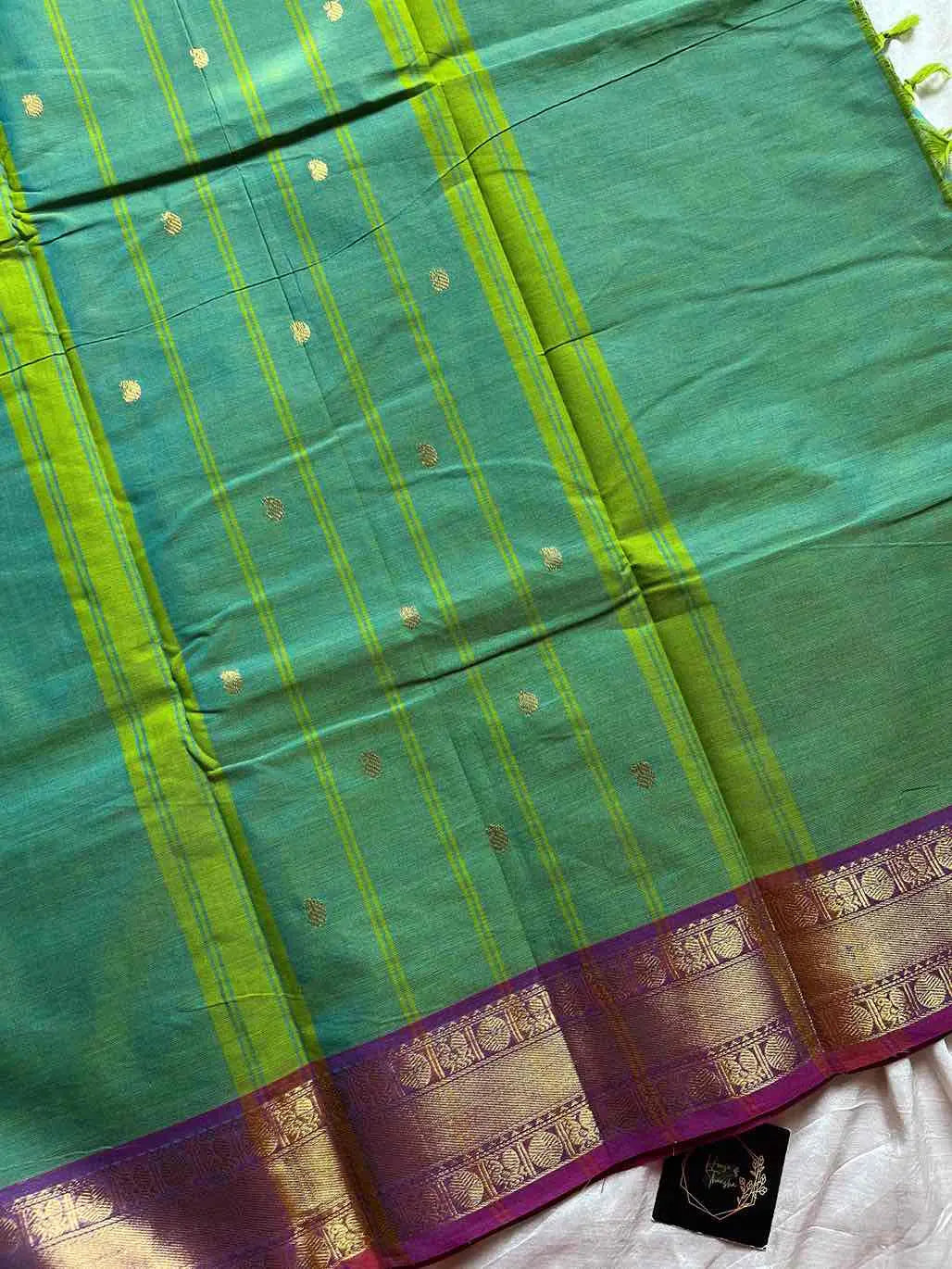 Vintage Loom Edit | Green Kanchi Cotton Saree