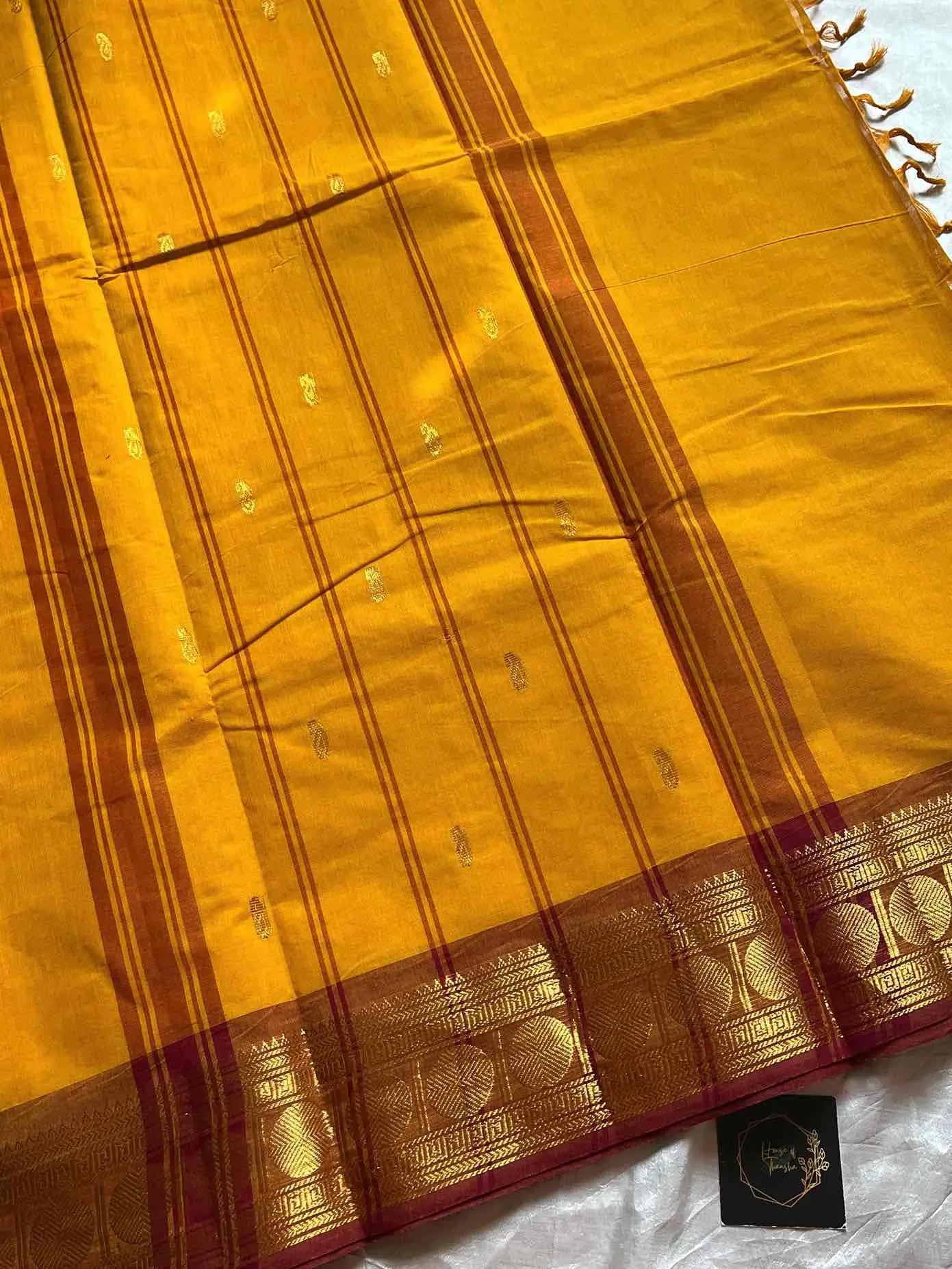 Vintage Loom Edit | Yellow Kanchi Cotton Saree