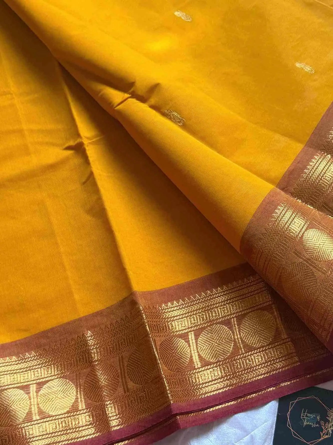 Vintage Loom Edit | Yellow Kanchi Cotton Saree