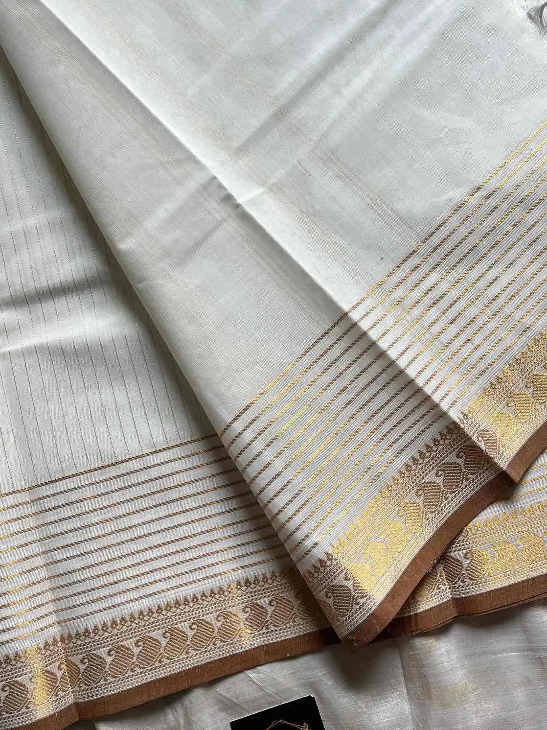 Zari Edition | White Kanchi Cotton Saree