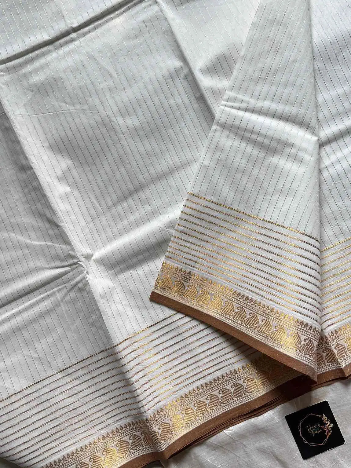 Zari Edition | White Kanchi Cotton Saree