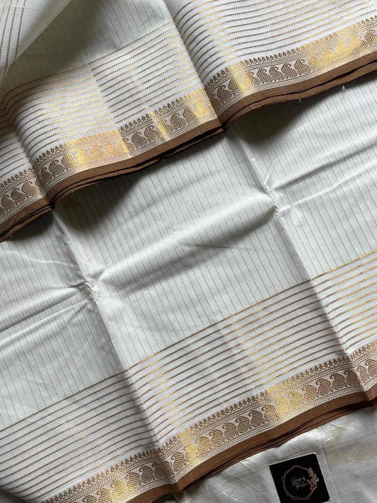 Zari Edition | White Kanchi Cotton Saree