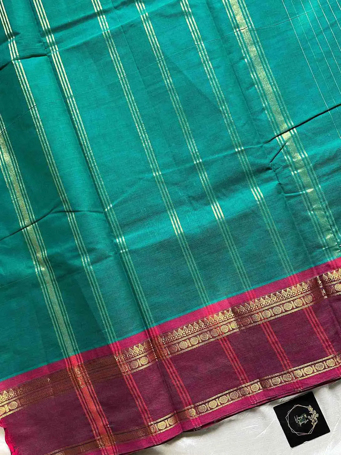 Zari Edition | Teal Blue Kanchi Cotton Saree